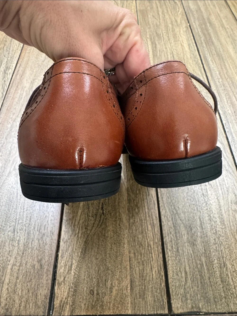 Boys Tan Leather Wingtip Dress Shoes - Classic Brogue Lace-Ups